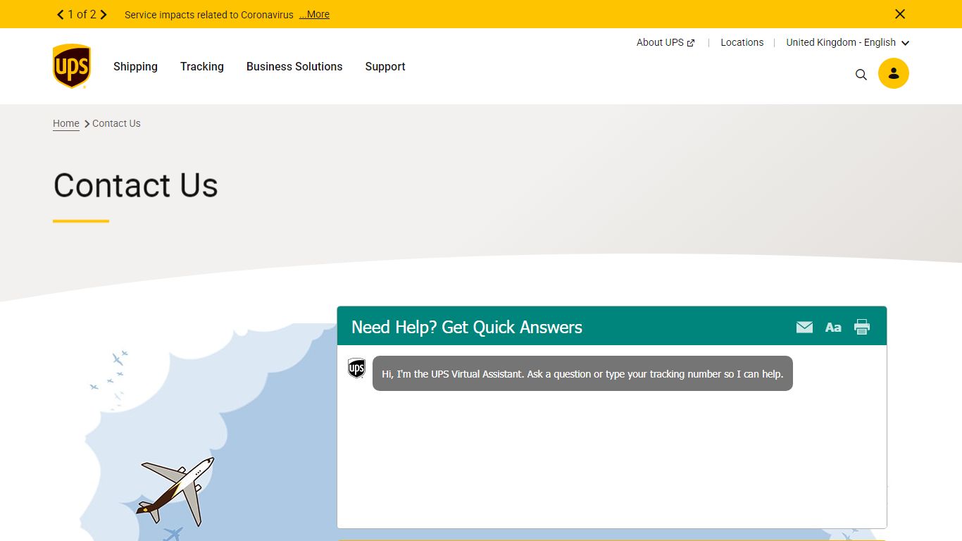 Contact Us | UPS - United Kingdom